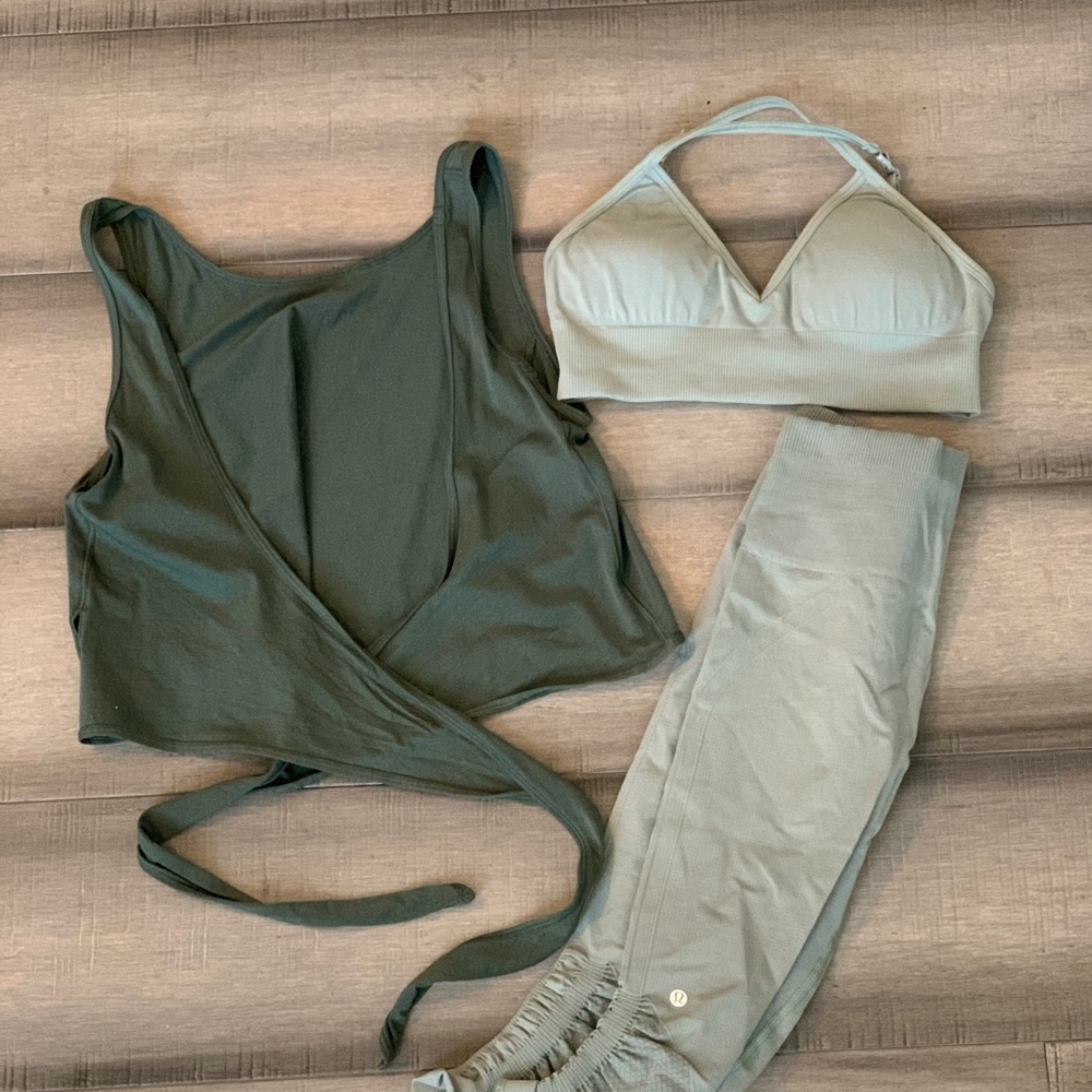 Lululemon wrap crop top tank